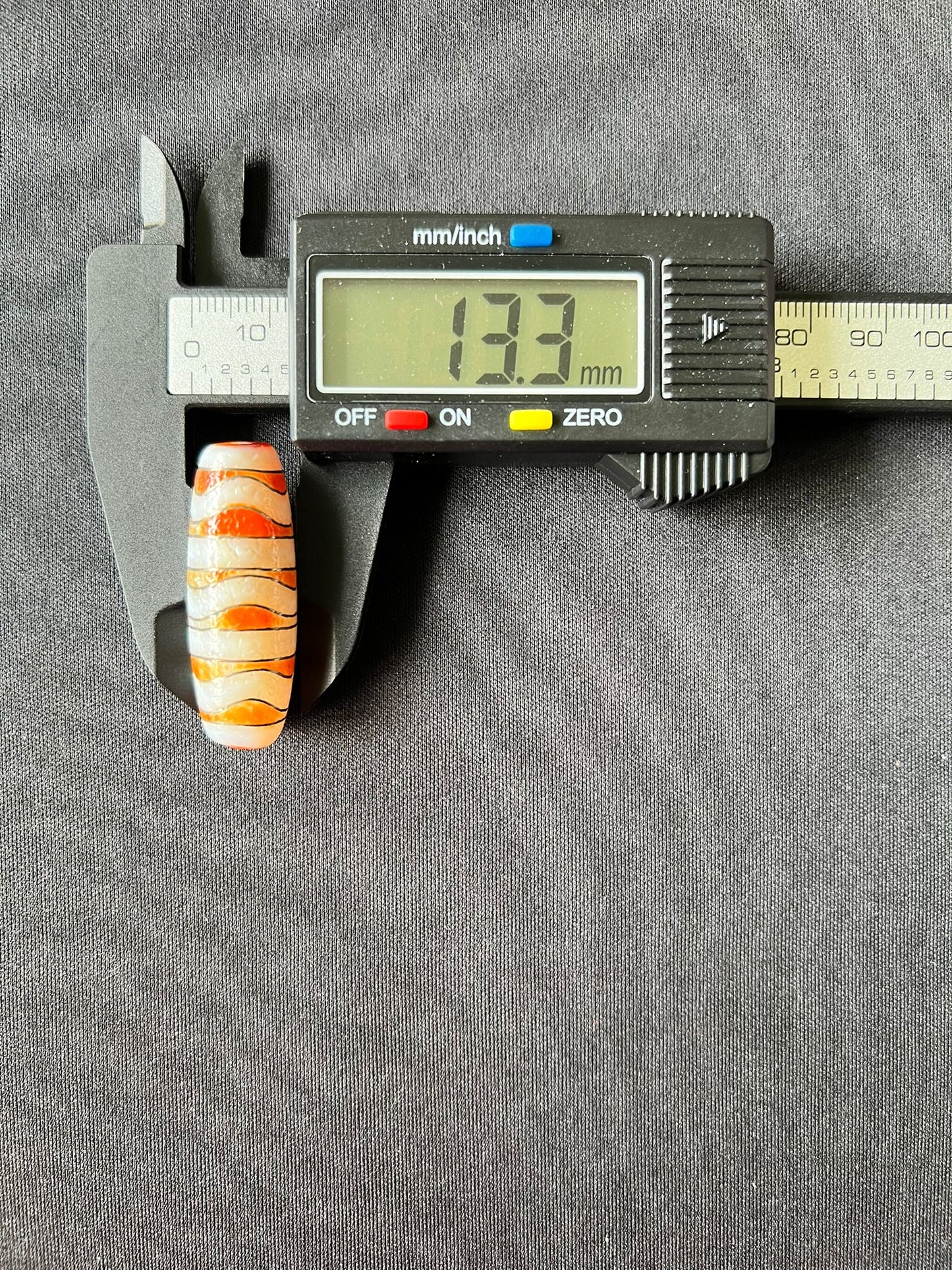 Water Line White Agate Dzi (Collector Grade)