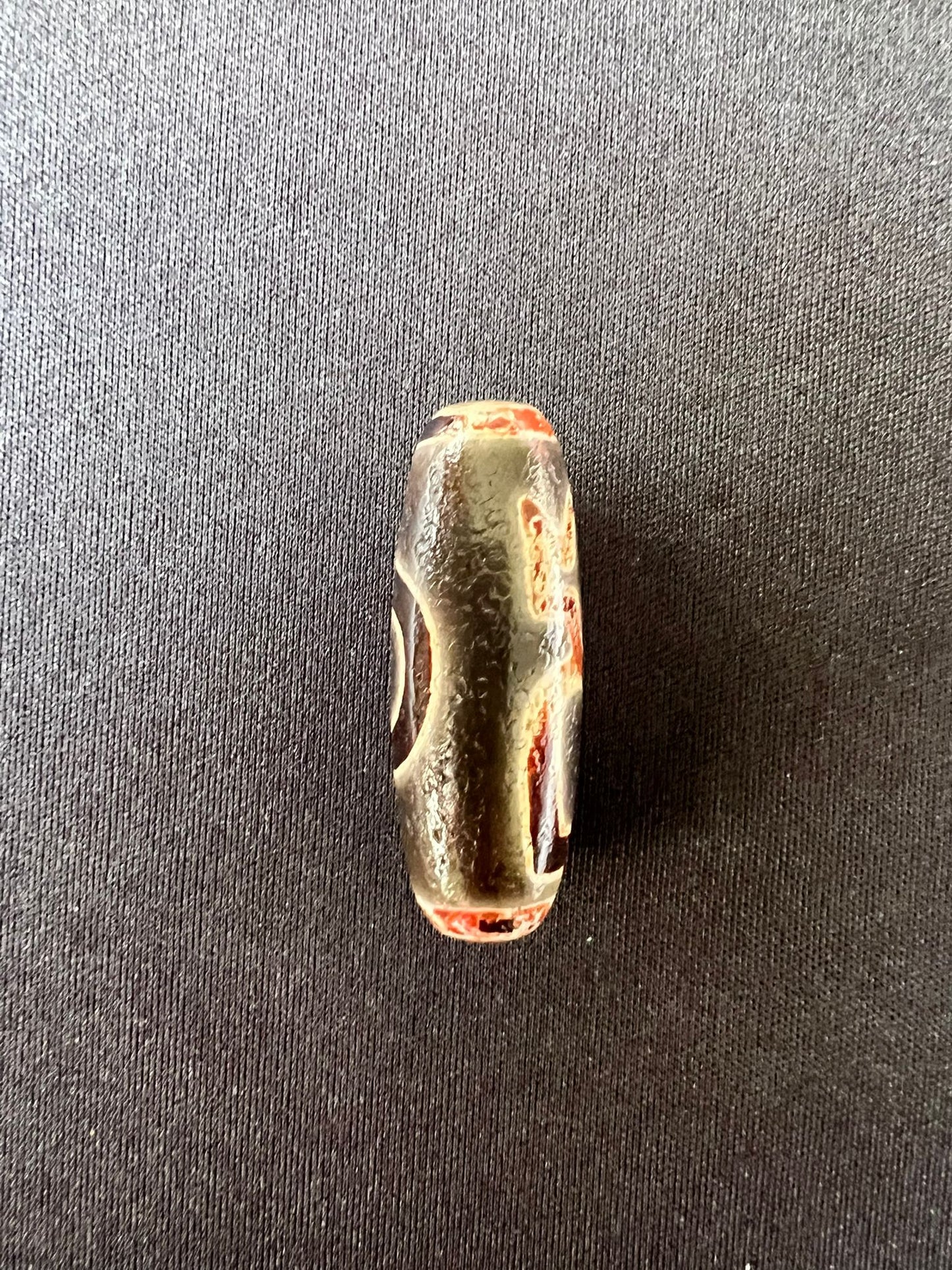 One Eye Dzi Mountain with God of Wealth (Collector Grade)