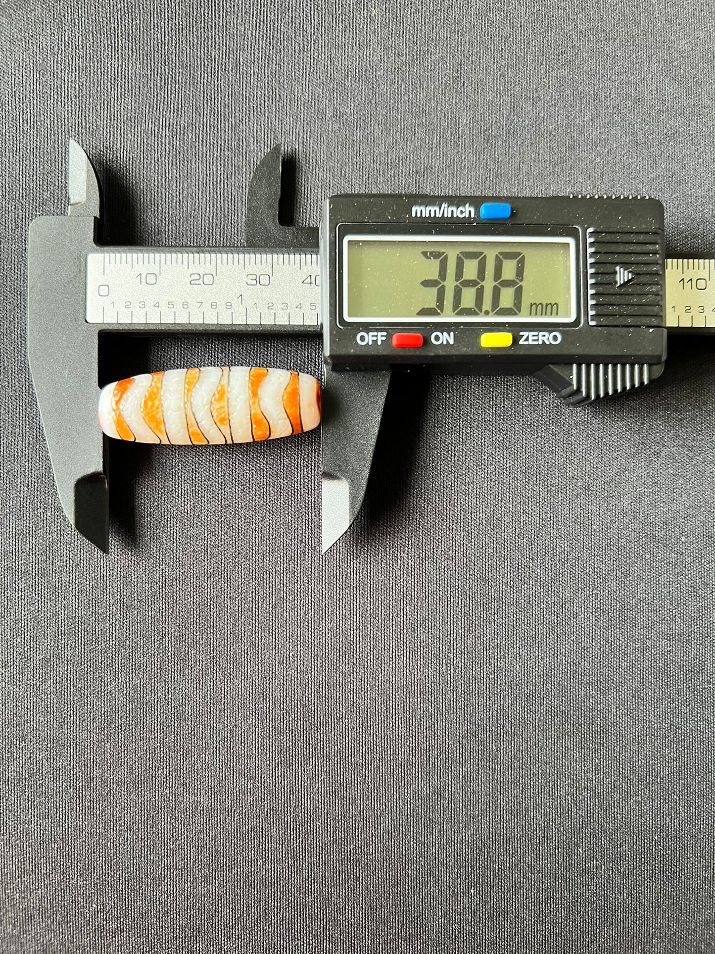 Water Line White Agate Dzi (Collector Grade)