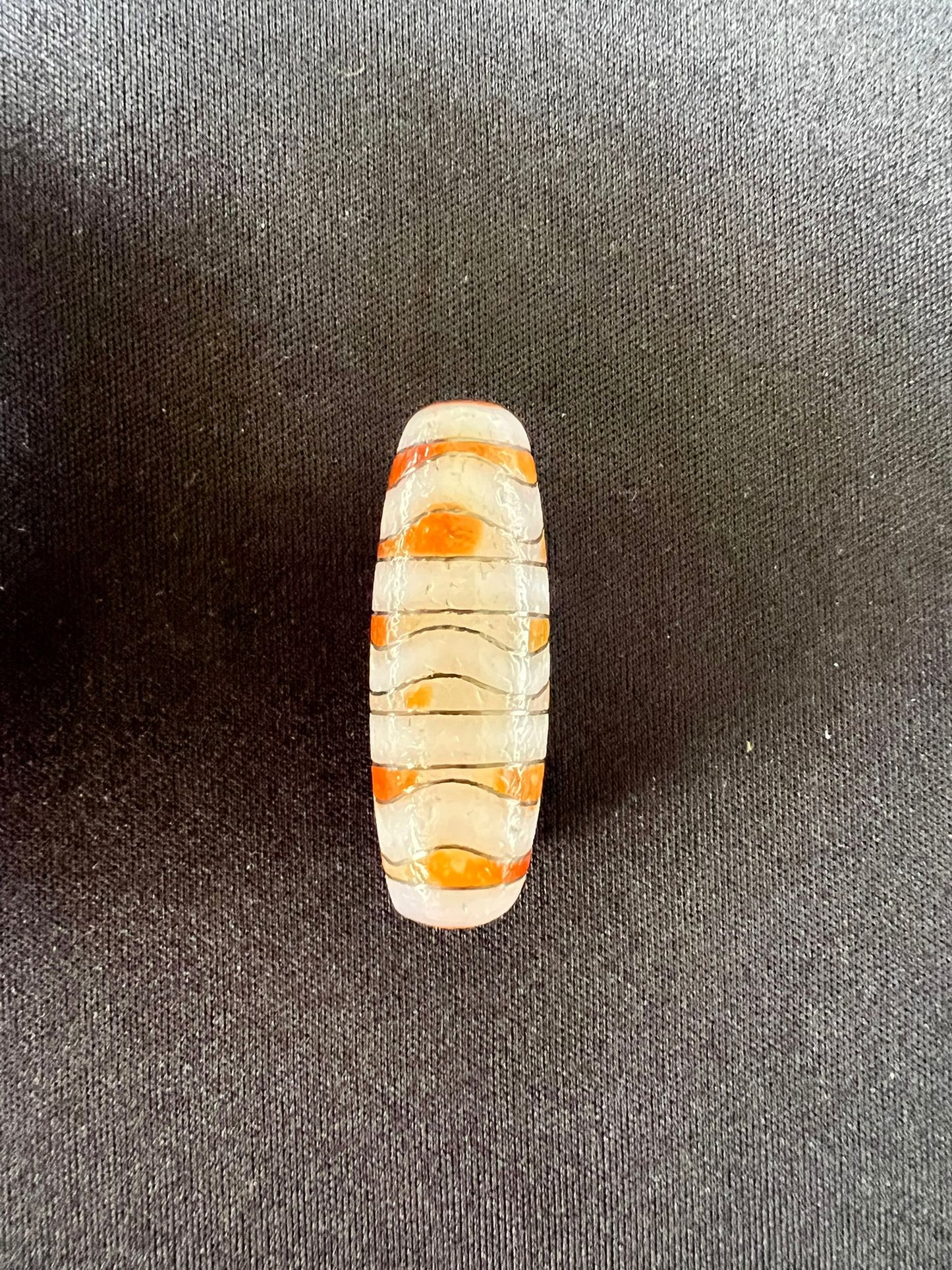 Water Line White Agate Dzi (Collector Grade)