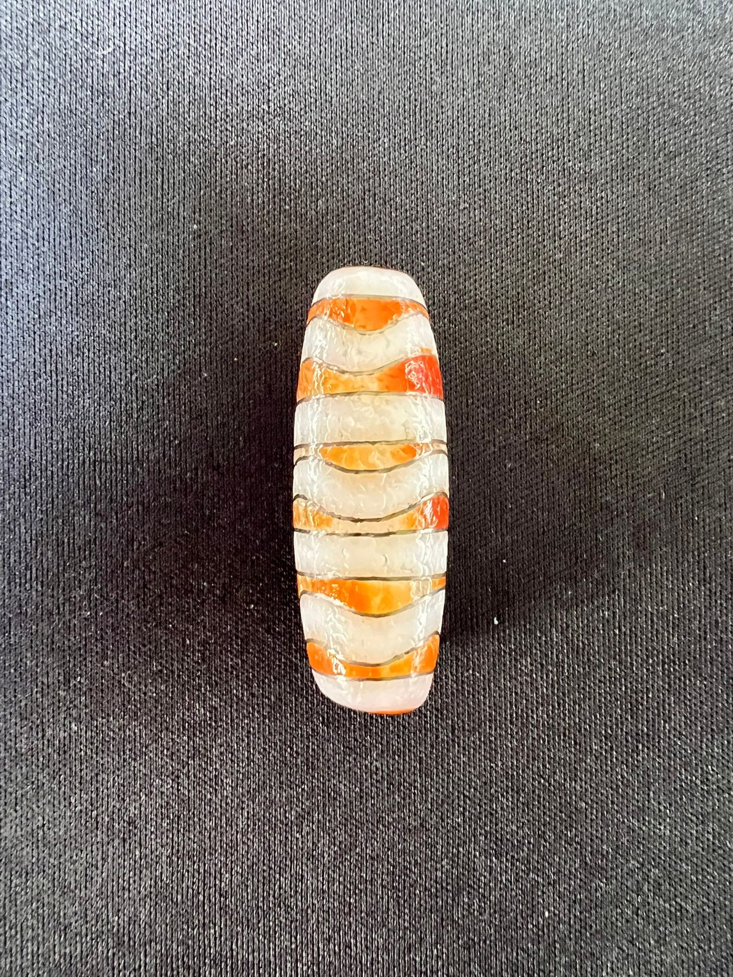 Water Line White Agate Dzi (Collector Grade)