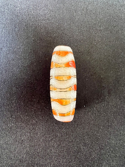 Water Line White Agate Dzi (Collector Grade)